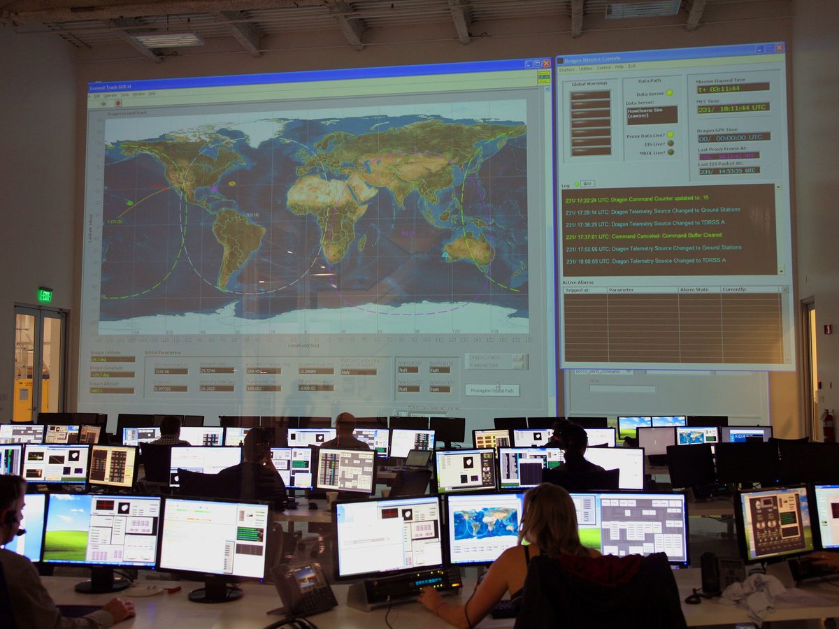 A 24/7 operations centre under a monitoring wall